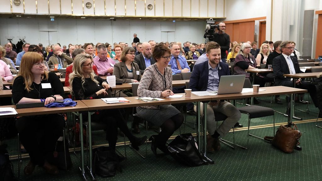 Kristillisdemokraatit eduskuntavaalistartissa Hämeenlinnassa vuonna 2019.