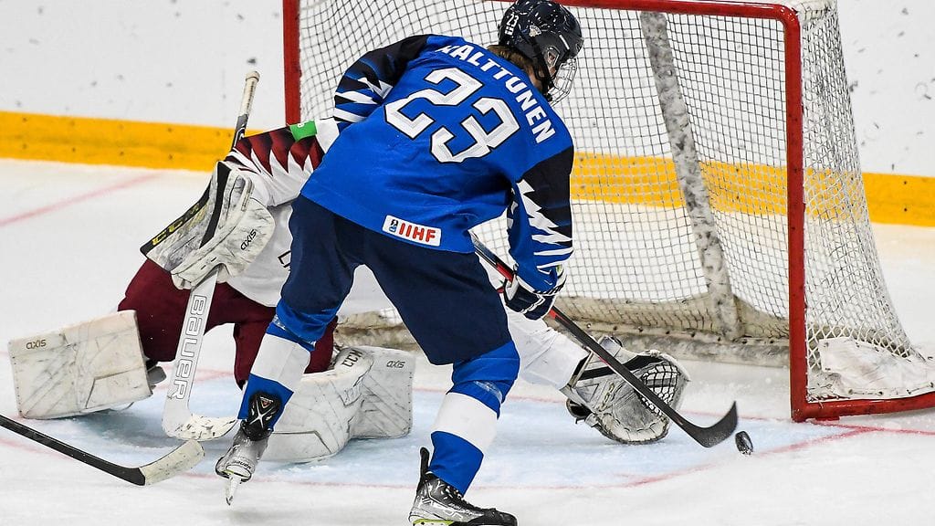 Kasper Halttunen osui kahdesti Latvian verkkoon.