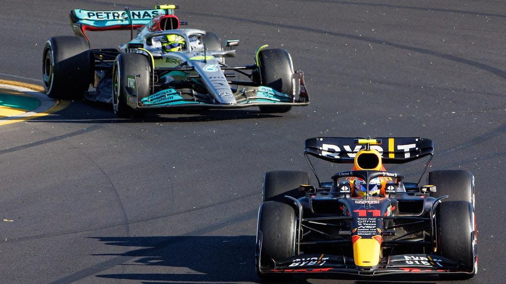 Red Bullin Sergio Perez vauhdissa Australian GP:ssä.