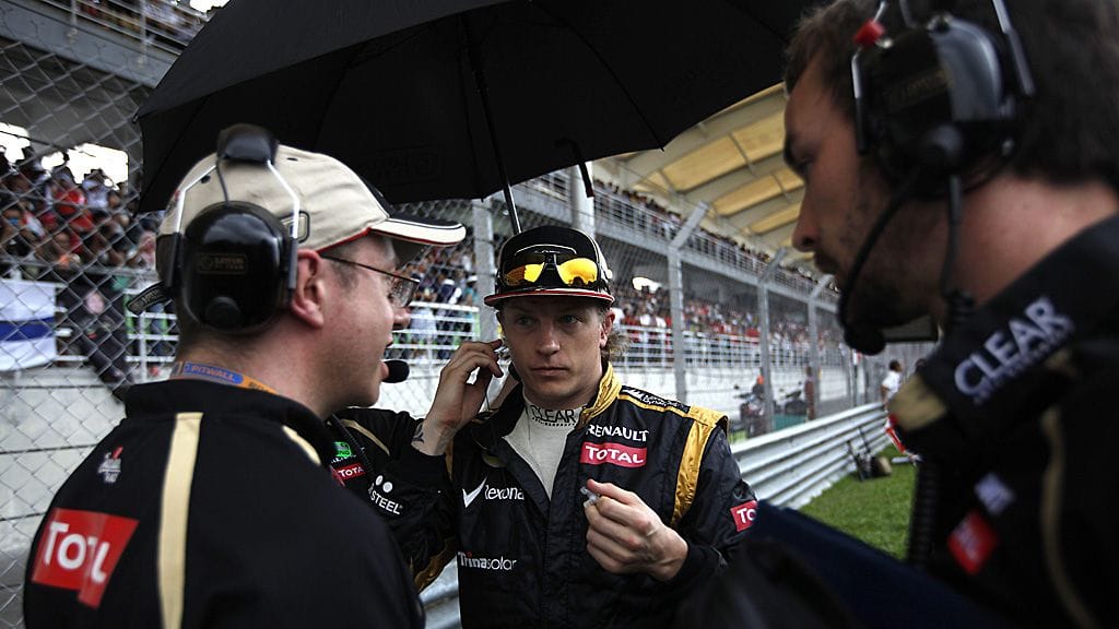 Kimi Räikkönen kisan alla