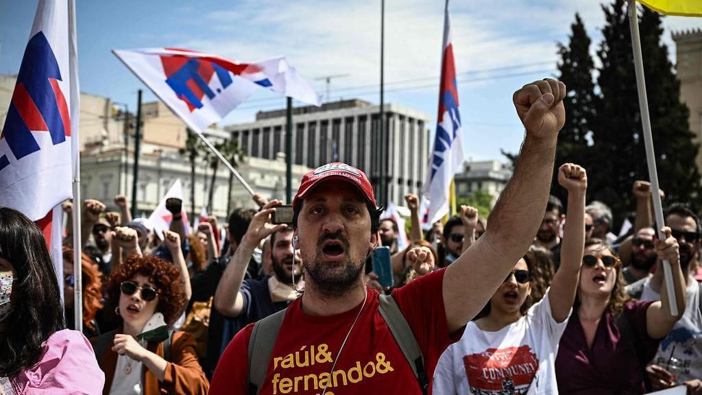 Kreikka vapun mielenosoitus vuonna 2022.