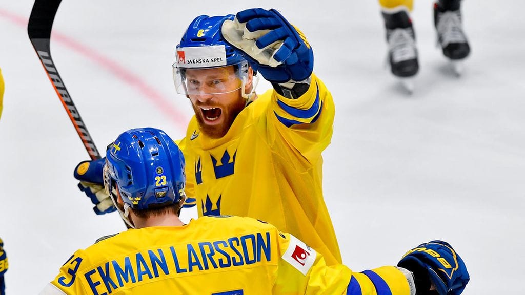 Oliver Ekman-Larsson ja Adam Larsson olivat mukana MM-kisoissa 2019.