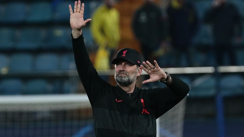 Jürgen Klopp teki puoliajalla taikojaan Villarealia vastaan.