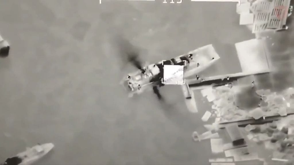 Kuvakaappaus Ukrainan puolustusvoimien julkaisemalta videolta.