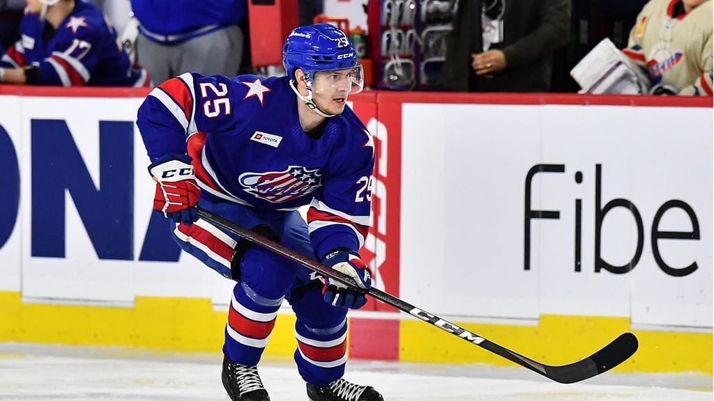 Arttu Ruotsalainen pelaa loistavasti AHL:n pudotuspeleissä.