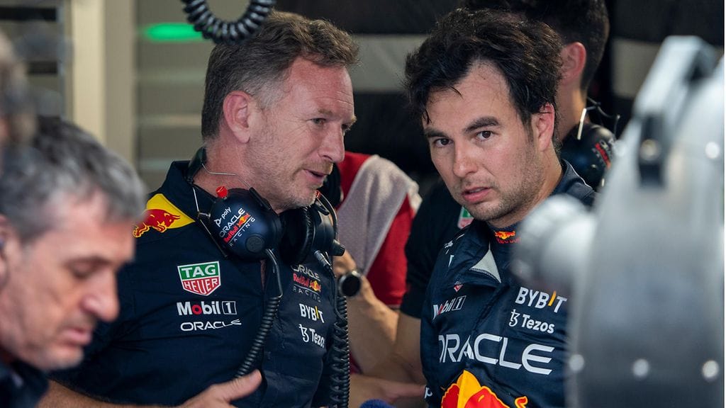 Sergio Perez (oik.) ei ole vakuuttunut Miamin F1-radasta.