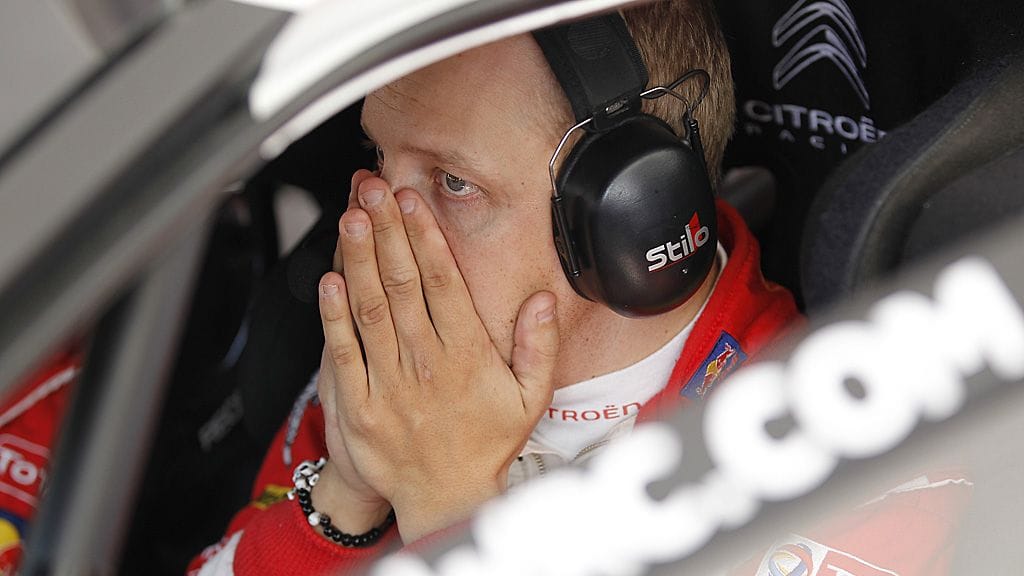 Mikko Hirvonen putosi kilpailussa viidenneksi.