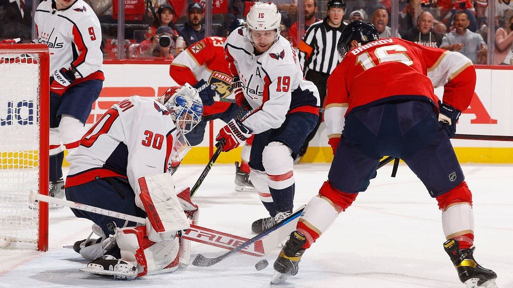 Aleksander Barkov syötti kaksi Floridan osumaa 5-3-kotivoitossa Washington Capitalsia vastaan.