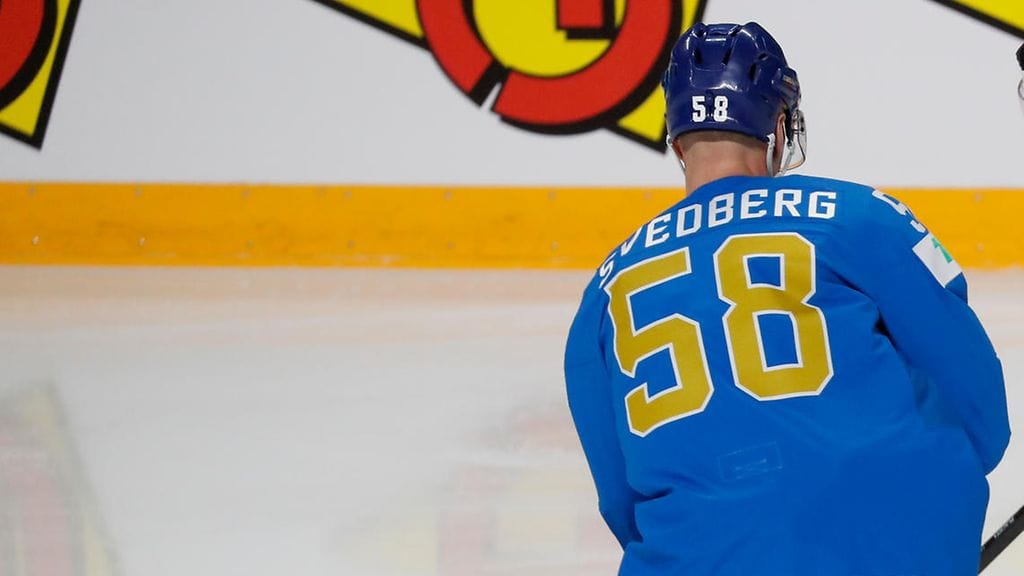 Viktor Svedberg on kevään MM-kisojen pisin pelaaja.