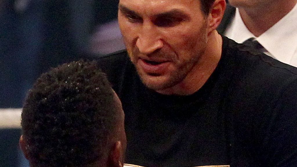 Dereck Chisora ja Vladimir Klitshko.