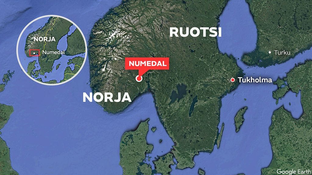 Tapahtumapaikka Nore og Uvdalsin kunta sijaitsee Numedalin suuressa laaksossa Oslosta luoteeseen päin.