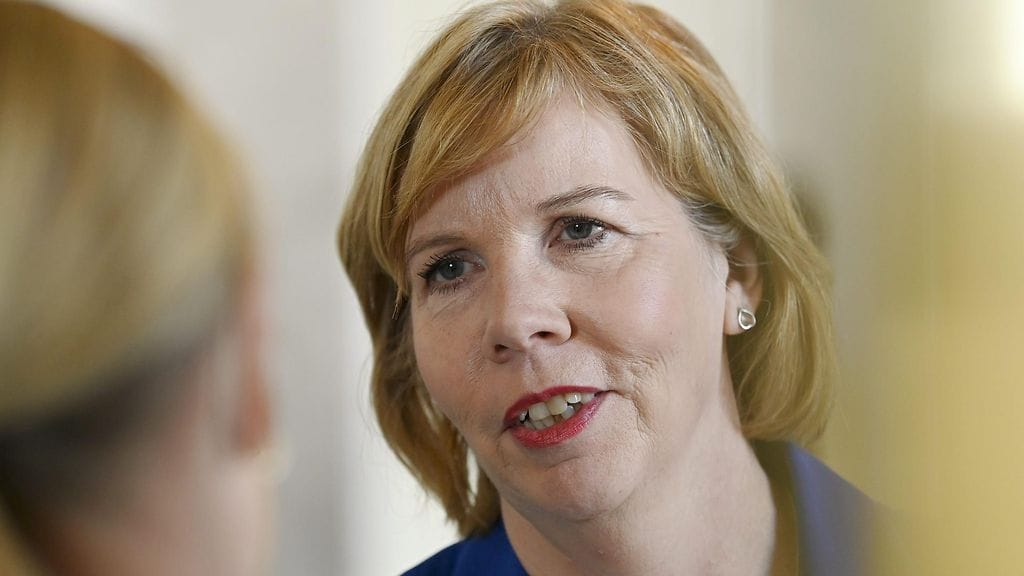 Anna-Maja Henriksson puhui RKP:n puoluekokouksessa Turussa. Kuvituskuva.