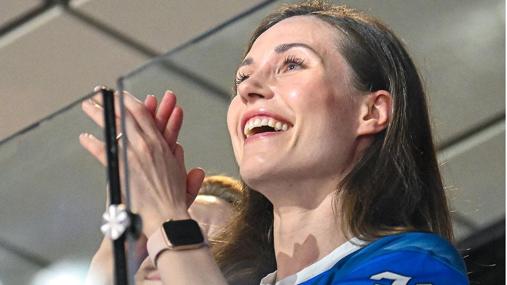 Sanna Marin oli paikan päällä seuraamassa jääkiekon MM-kisoja.