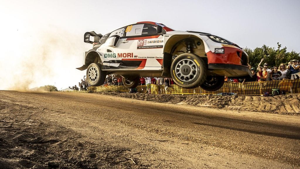 Kalle Rovanperä vauhdissa Sardinian MM-rallissa.