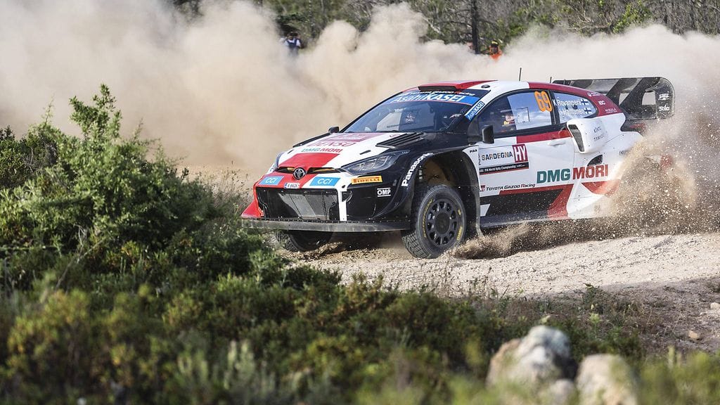 Kalle Rovanperä pyörähti 13. erikoiskokeella Sardiniassa.