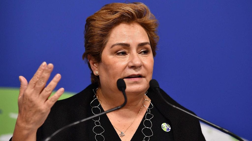 Espinosa piti puheen YK:n ilmastonmuutoskonferenssissa.