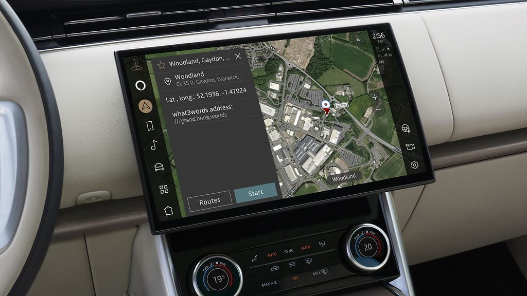 jaguar land rover what3words
