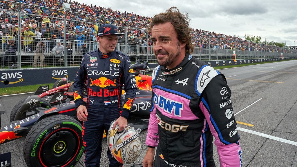 Fernando Alonso murtautui Kanadan F1-kisassa eturiviin Max Verstappenin rinnalle.