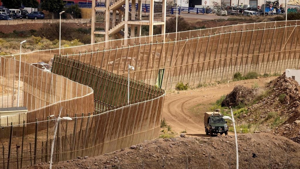 Aita, joka erottaa Marokon ja Espanjan Melillan Pohjois-Afrikassa.