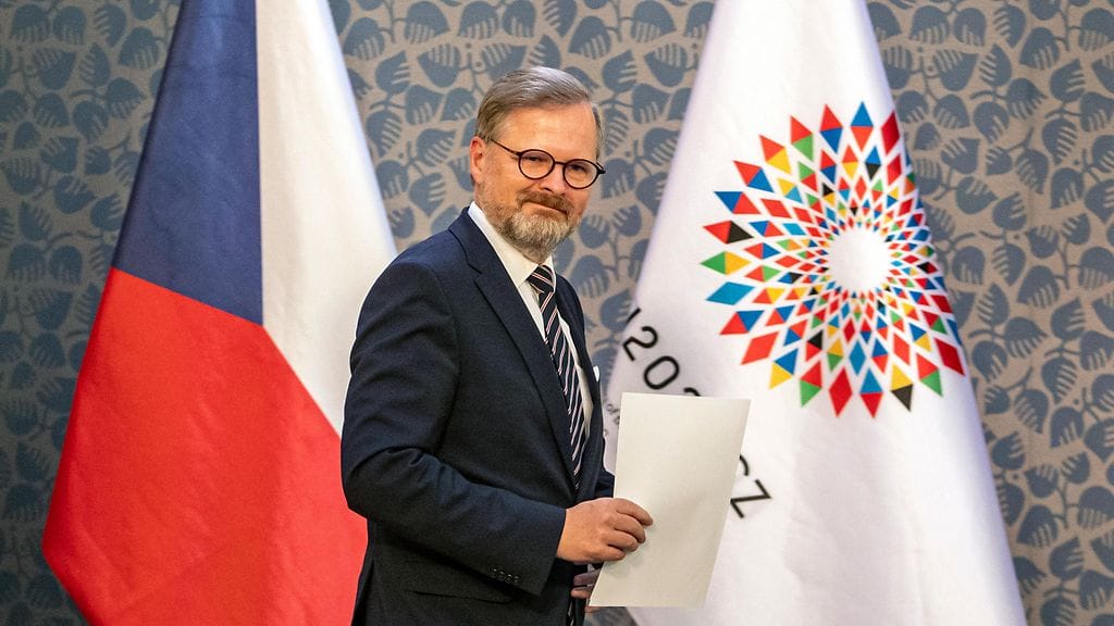 Tshekin pääministeri Petr Fiala tapasi Eurooppa-neuvoston puheenjohtaja Charles Michelin eilen Prahassa.