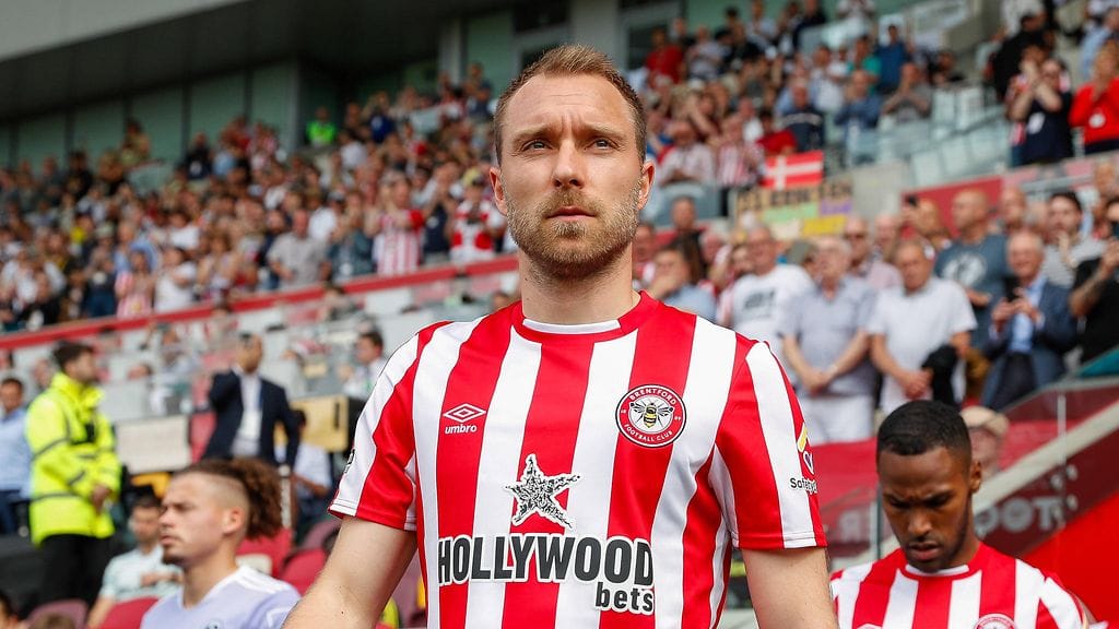 Christian Eriksen pelasi viime kaudella Marcus Forssin edustamassa Brentfordissa.