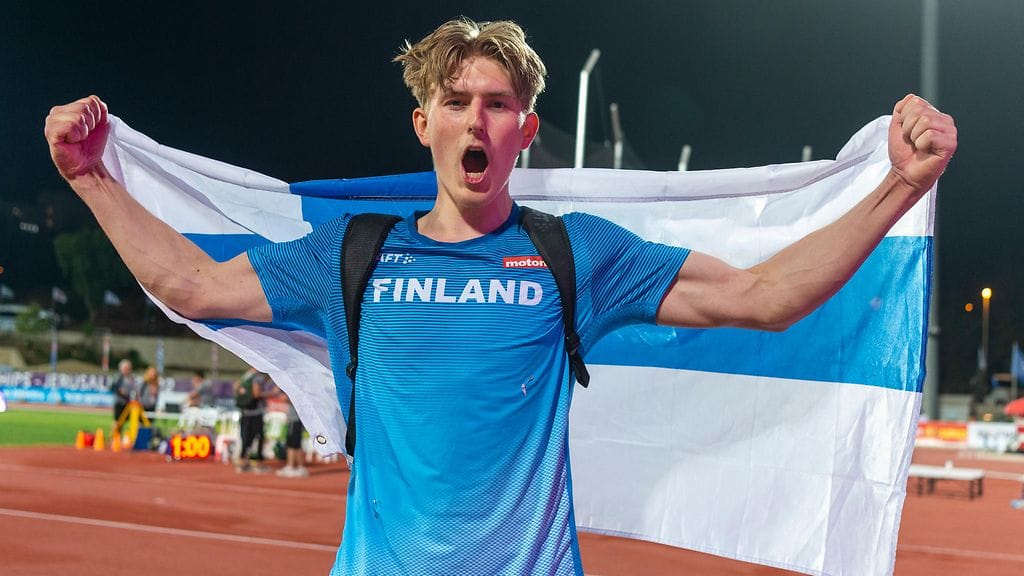 Topi Parviainen, 15, voitti alle 18-vuotiaiden EM-kultaa.