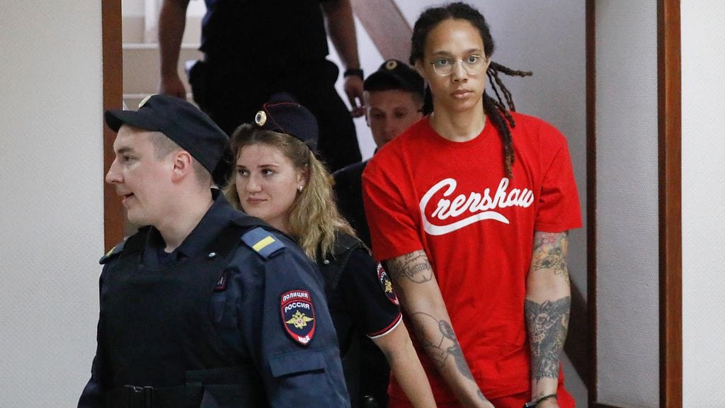 Brittney Grineria uhkaa jopa kymmenen vuoden vankeustuomio.