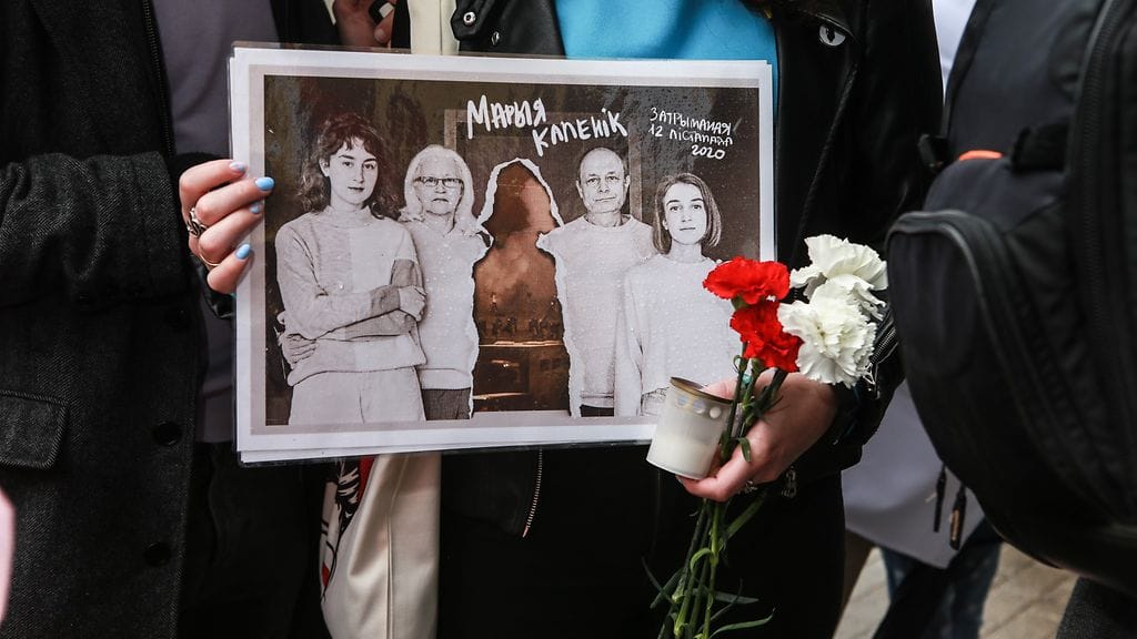 Valko-Venäjän poliittisten vankien muistopäivä Vilnassa toukokuussa.