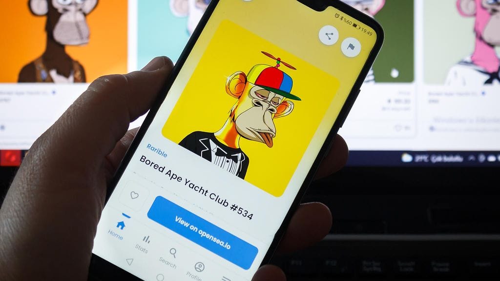 Esimerkki Bored Ape Yacht Club -NFT:stä