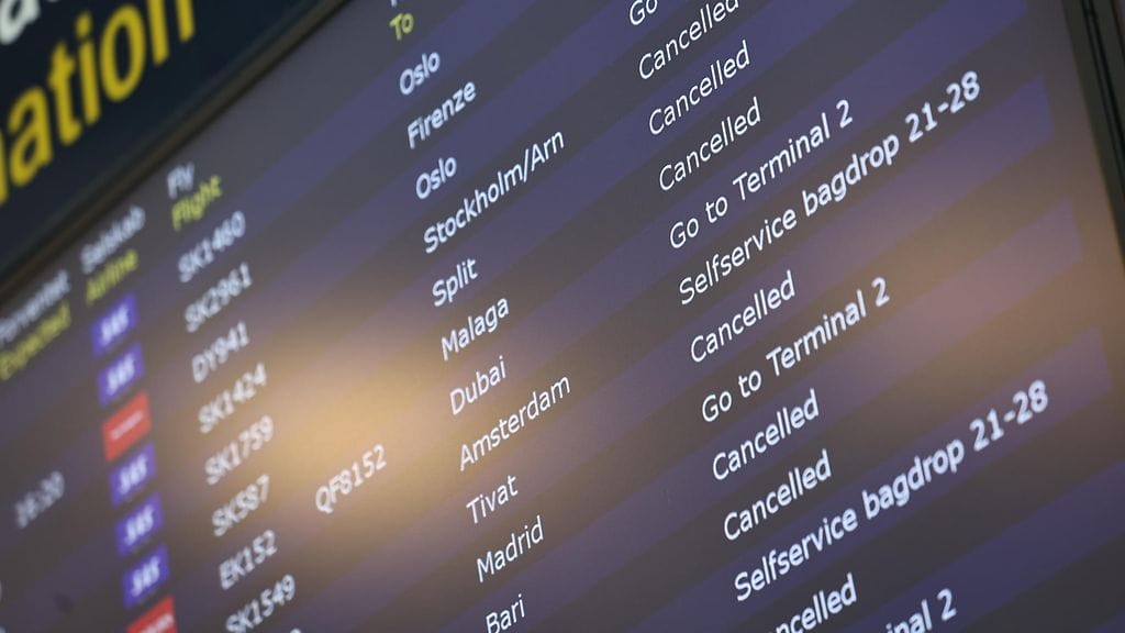 SAS on perunut lakon vuoksi yli 2 550 lentoa.