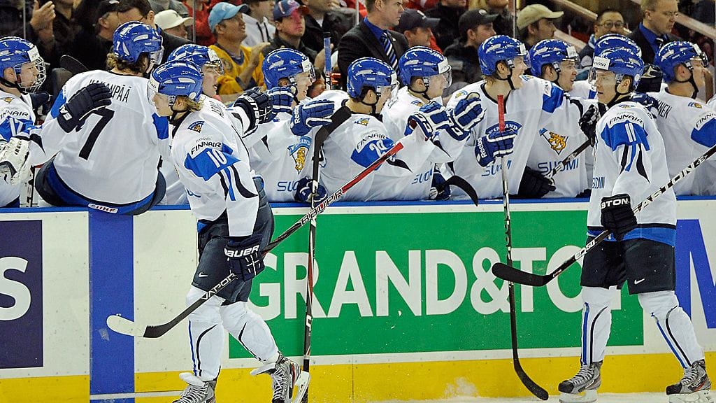 Joel Armia juhlii maalia MM-turnauksessa.