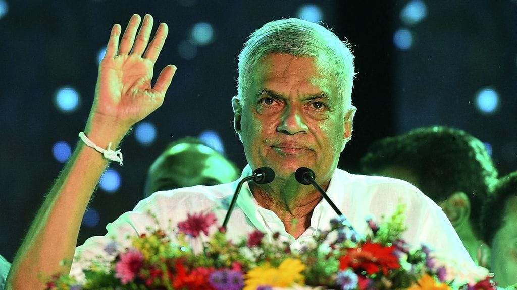 Sri Lankan uusi presidentti Ranil Wickremesinghe.