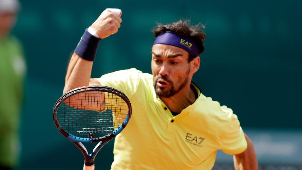 Fabio Fogninin hermo pettää usein tenniskentällä.