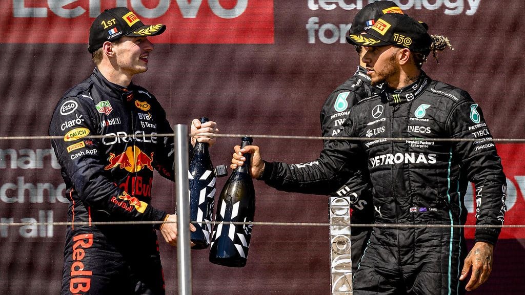 Max Verstappen ja Lewis Hamilton olivat Unkarin osakilpailun kaksi parasta.