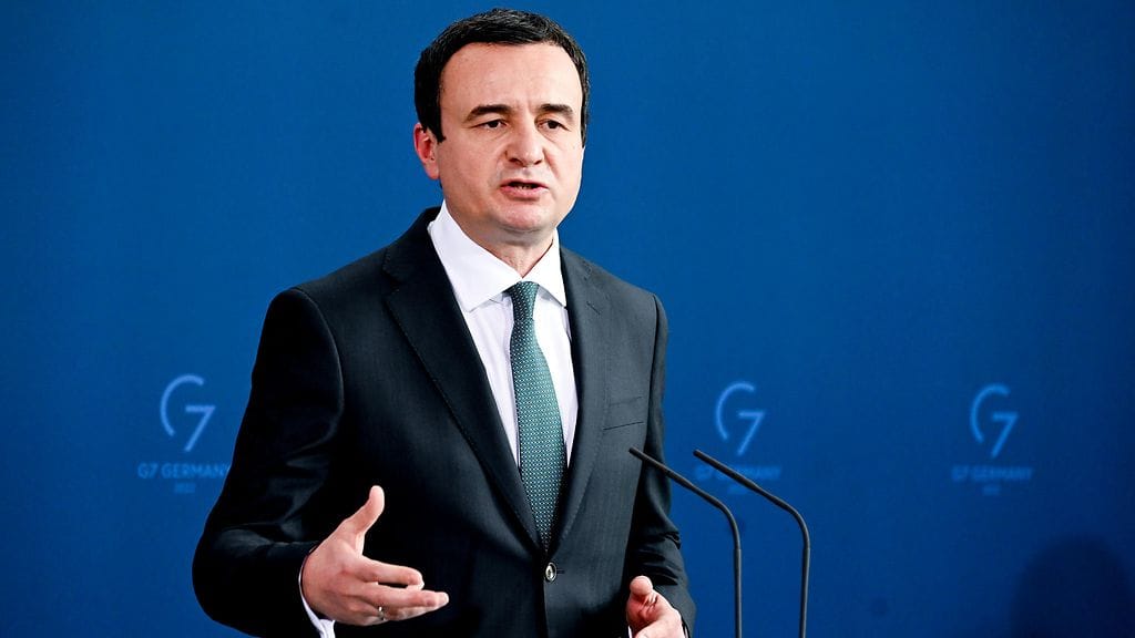 Kosovon pääministeri Albin Kurti