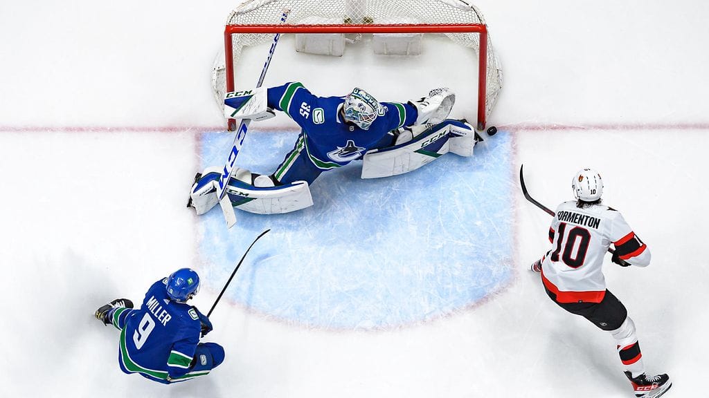 Torenius valmentaa jatkossa Abbotsford Canucksin maalivahteja. Kuvituskuva.