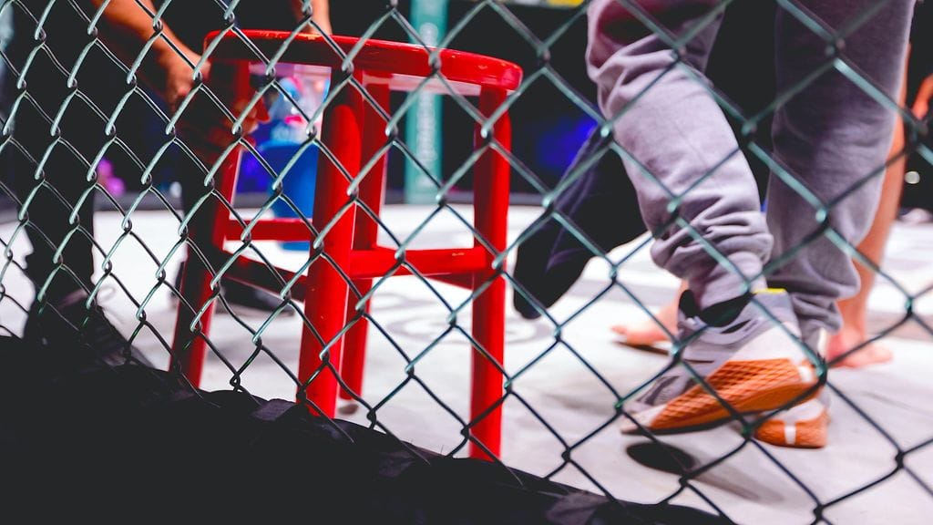 Blake Perry tappion uran toisessa MMA-ottelussaan. Kuvituskuva.