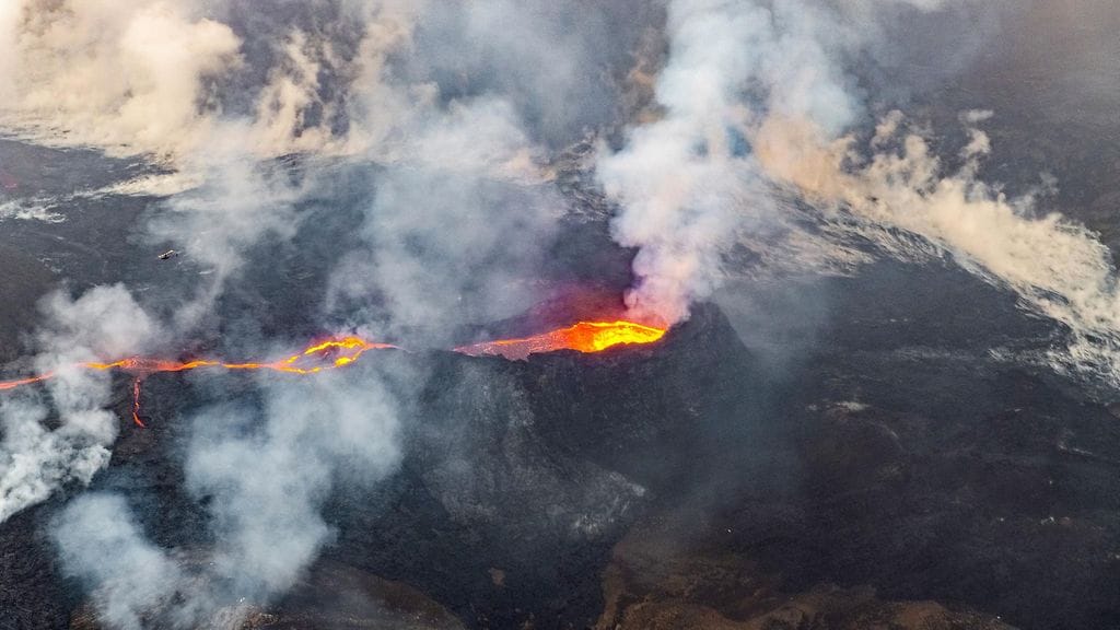 Kuvituskuva. Vuonna 2021 Lounais-Islannissa purkautui tulivuori.
