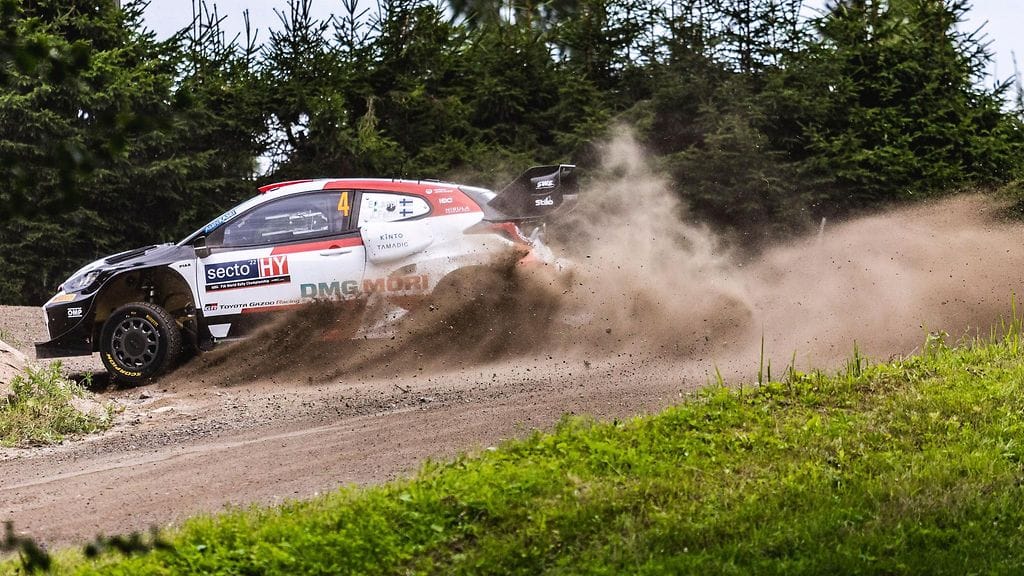 Esapekka Lappi oli lähes Kalle Rovanperän vauhdissa Suomen MM-rallin shakedownissa.