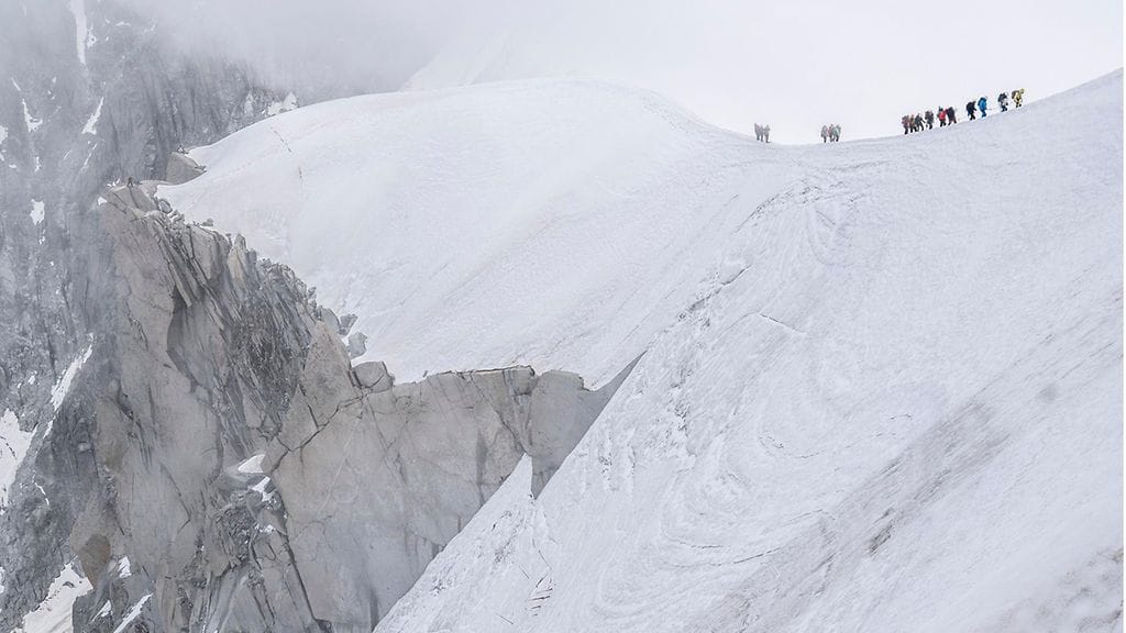 Kuvituskuva Mont Blancilta Ranskan Alpeilta.
