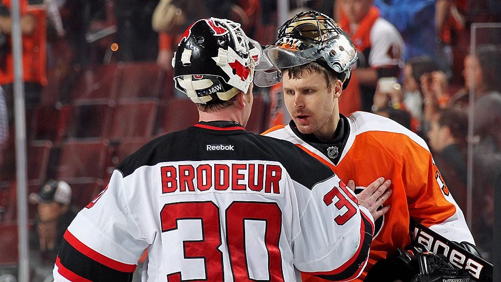 Martin Brodeur hyvästeli Ilja Bryzgalovin kesälomalle.