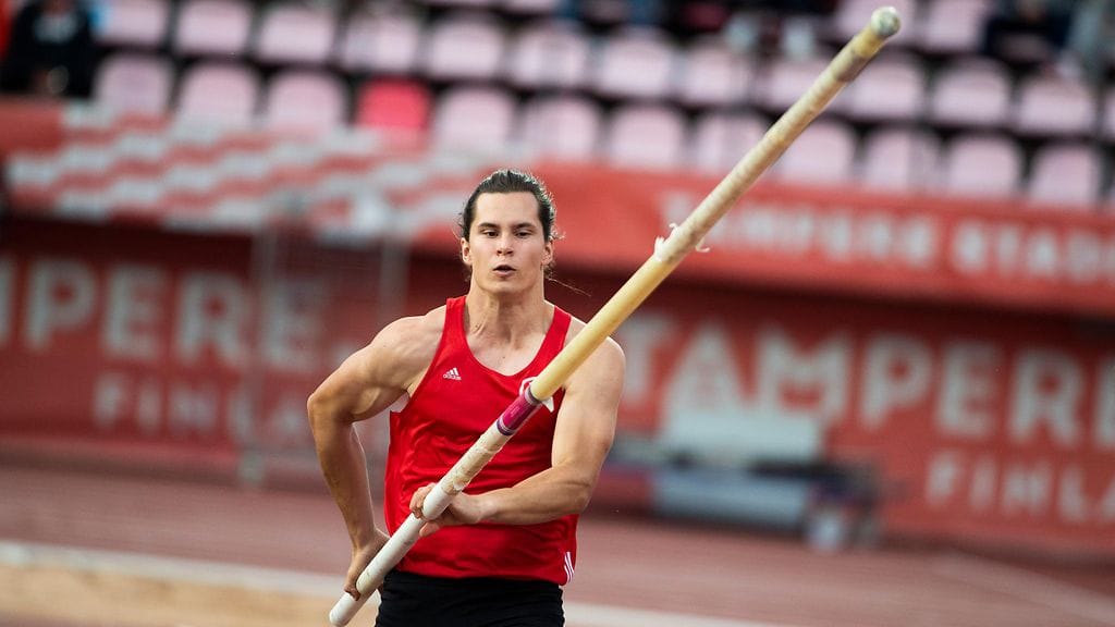 Urho Kujanpää kilpailemassa Tampereella elokuussa 2021.