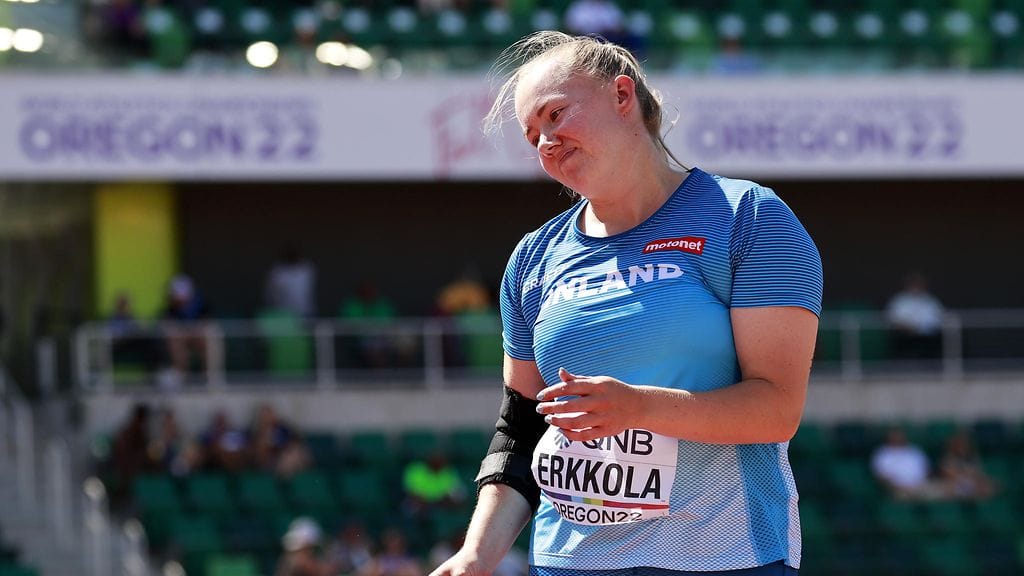 Sanne Erkkola on heittänyt tällä kaudella ilahduttavasti yli 60 metriä. Arviokisakarsinnoissa taso ei kuitenkaan ole riittänyt.