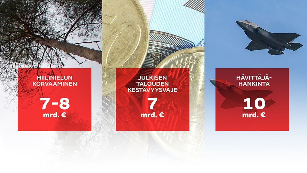 Grafiikka, hiilinielut ja vertailuohdat, hintalappu