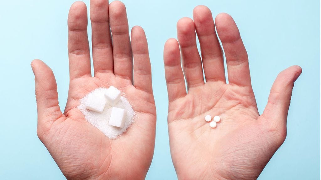 Keinotekoisten makeuttajien terveyshaitat eivät ole yhtä kiistattomasti todistettuja kuin runsaan sokerin käytön. Kuvituskuva.