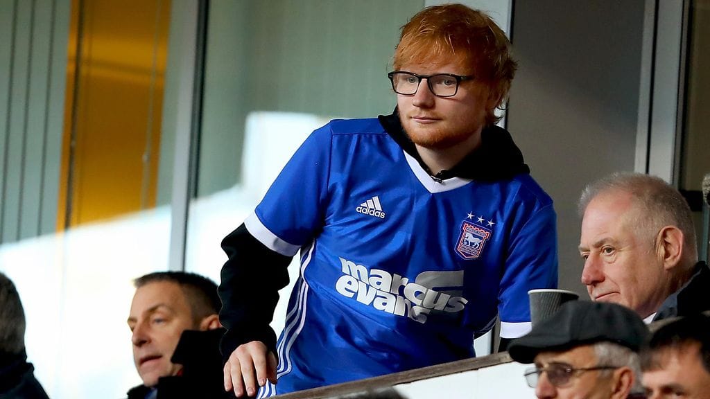 Ed Sheeran on Ipswich Townin kannattaja.
