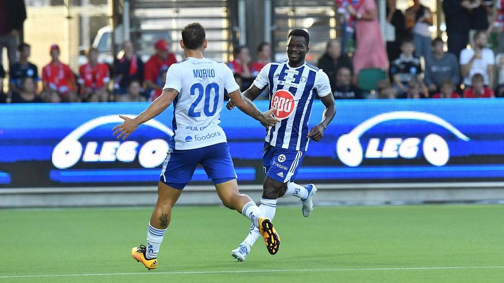 Malik Abubakari iski huipputärkeän osuman HJK:lle.