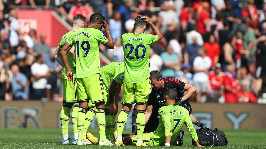 Ronaldo otti osumaa kentälle tultuaan.