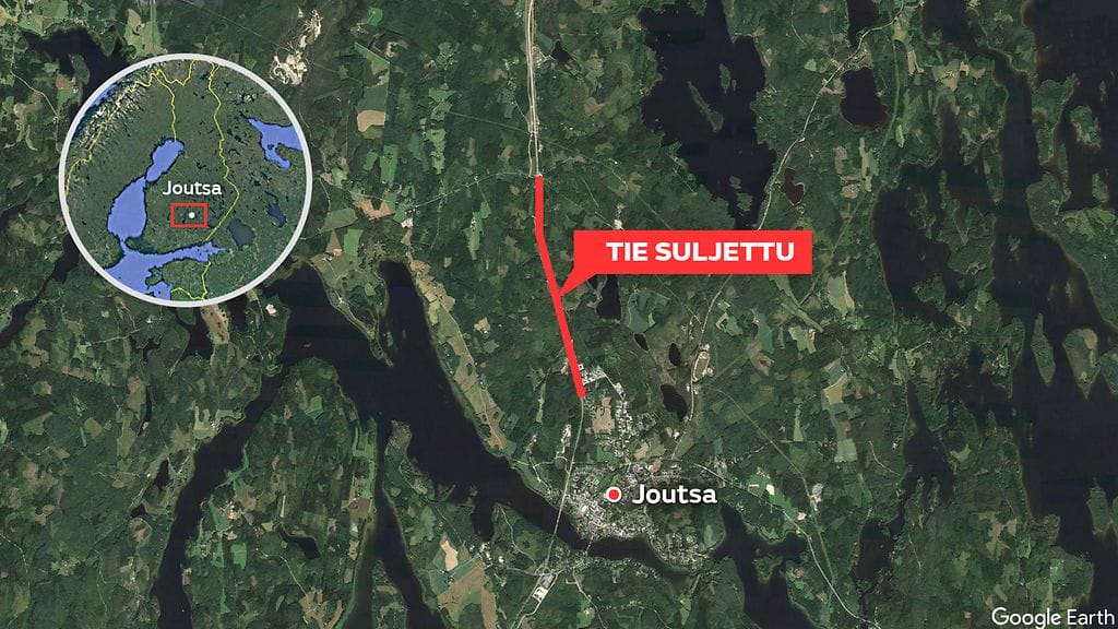 Kuvassa näkyvä Nelostien osuus suljetaan syyskuun lopulla järjestettävän Ilmasotakoulun harjoituksen takia.