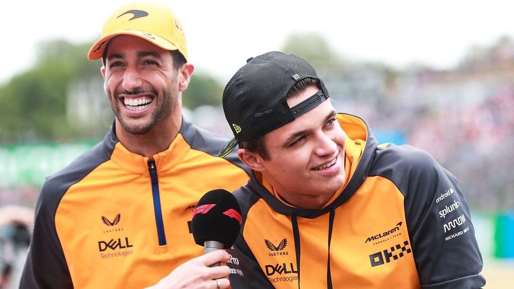 Daniel Ricciardo (vas.) ja Lando Norris ovat edelleen hyvissä väleissä McLarenilla, sanoo Norris.